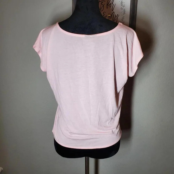 Love Tease Sequined Cotton Dolman Sleeve Blouse Pink Size Medium - Picture 11 of 11